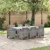 Image de Ensemble De Salle À Manger Pour Jardin 9 Pcs Gris Clair Vidaxl