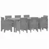 Image de Vidaxl ensemble de salle à manger pour jardin 9 pcs gris clair