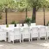 Image de Ensemble De Salle À Manger Pour Jardin 13 Pcs Blanc Poly Rotin Vidaxl