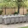 Image de Ensemble De Salle À Manger Pour Jardin 15 Pcs Gris Clair Vidaxl