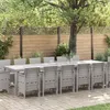 Image de vidaXL Ensemble de salle à manger pour jardin 15 pcs Gris clair 3378647