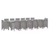 Image de Vidaxl ensemble de salle à manger pour jardin 15 pcs gris clair