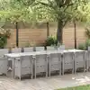 Image de Ensemble De Salle À Manger Pour Jardin 15 Pcs Gris Clair Vidaxl
