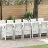 Image de Ensemble De Salle À Manger De Jardin Avec Coussins 17 Pc Blanc Vidaxl