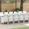 Image de Ensemble De Salle À Manger De Jardin Avec Coussins 17 Pc Blanc Vidaxl