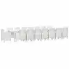 Image de Vidaxl ensemble de salle à manger de jardin avec coussins 17 pcs blanc