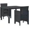 Image de Ensemble De Salle À Manger Pour Jardin 3 Pc Anthracite Vidaxl