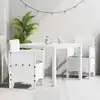 Image de Ensemble De Salle À Manger Pour Jardin 3 Pc Blanc Polypropylène Vidaxl
