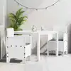 Image de Ensemble De Salle À Manger Pour Jardin 3 Pc Blanc Polypropylène Vidaxl