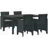 Image de Ensemble De Salle À Manger Pour Jardin 5 Pc Anthracite Vidaxl
