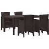Image de vidaXL Ensemble de salle à manger pour jardin 5 pcs Marron Rattan Polt 3378697