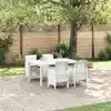 Image de Ensemble De Salle À Manger Pour Jardin 5 Pc Blanc Rattan Polt Vidaxl