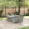 Image de Ensemble De Salle À Manger Pour Jardin 5 Pc Gris Clair Vidaxl