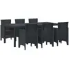 Image de Ensemble De Salle À Manger Pour Jardin 7 Pcs Anthracite Vidaxl