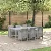 Image de Ensemble De Salle À Manger Pour Jardin 7 Pcs Gris Clair Vidaxl