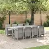 Image de Ensemble De Salle À Manger Pour Jardin 9 Pc Blanc Polypropylène Vidaxl