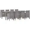 Image de Vidaxl ensemble de salle à manger pour jardin 9 pcs blanc