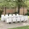 Image de Ensemble De Salle À Manger Pour Jardin 11 Pcs Blanc Vidaxl