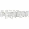 Image de Vidaxl ensemble de salle à manger pour jardin 11 pcs blanc