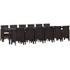 Image de Ensemble De Salle À Manger Pour Jardin 13 Pcs Marron Vidaxl