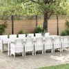 Image de vidaXL Ensemble de salle à manger pour jardin 13 pcs Blanc Rattan Polt 3378786