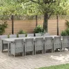 Image de vidaXL Ensemble de salle à manger pour jardin 13 pcs Gris clair 3378788