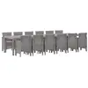 Image de Vidaxl ensemble de salle à manger pour jardin 13 pcs gris clair