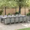 Image de Ensemble De Salle À Manger Pour Jardin 13 Pcs Gris Clair Vidaxl