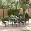 Image de Ensemble De Salle À Manger Pour Jardin 7 Pcs Marron Polyrotin Vidaxl