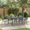 Image de Ensemble De Salle À Manger Pour Jardin 9 Pcs Anthracite Vidaxl