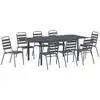 Image de Vidaxl ensemble de salle à manger pour jardin 9 pcs anthracite