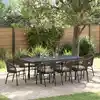 Image de Ensemble De Salle À Manger Pour Jardin 9 Pcs Marron Polyrotin Vidaxl