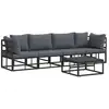 Image de Vidaxl ensemble de canapé de jardin 5 pcs noir métal