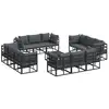 Image de Vidaxl ensemble de canapé de jardin 13 pcs noir métal