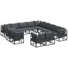 Image de Vidaxl ensemble de canapé de jardin avec coussin 13 pcs noir aluminium