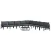Image de Vidaxl ensemble de canapé de jardin avec coussin 10 pcs noir acier