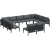 Image de Vidaxl ensemble de canapé de jardin 11 pcs anthracite acier
