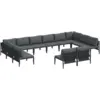 Image de Vidaxl ensemble de canapé de jardin 12 pcs anthracite acier