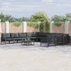 Image de vidaXL Ensemble de canapé de jardin avec coussin 12 pcs Noir Acier 3379025