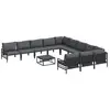 Image de Vidaxl ensemble de canapé de jardin avec coussin 12 pcs noir acier