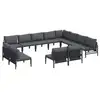 Image de Vidaxl ensemble de canapé de jardin avec coussin 12 pcs noir acier