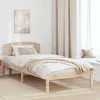 Image de vidaXL Cadre de lit avec tête de lit Naturel 100 x 200 cm Pin massif 872077