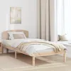 Image de vidaXL Cadre de lit avec tête de lit Naturel 90 x 190 cm Pin massif 872086