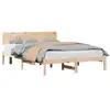 Image de Vidaxl cadre de lit avec tête de lit naturel 150 x 200 cm pin massif
