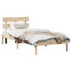 Image de Vidaxl cadre de lit marron 100 x 200 cm bois de pin massif