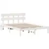 Image de Vidaxl cadre de lit blanc 160 x 200 cm bois de pin massif