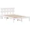 Image de Vidaxl cadre de lit blanc 120 x 200 cm bois de pin massif