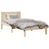 Image de Vidaxl cadre de lit marron 90 x 200 cm bois de pin massif