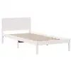 Image de Vidaxl cadre de lit blanc 75 x 190 cm bois de pin massif