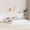 Image de Cadre De Lit Blanc 200 X 200 Cm Bois Vidaxl
